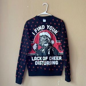 Used Darth Vader Black “I Find Your Lack of Cheer Disturbing” Christmas Sweater